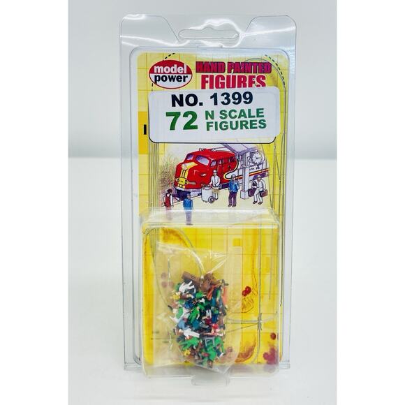 Model Power N Scale 72 Assorted Figures Hand Painted 1399 New Sealed - Picture 1 of 3